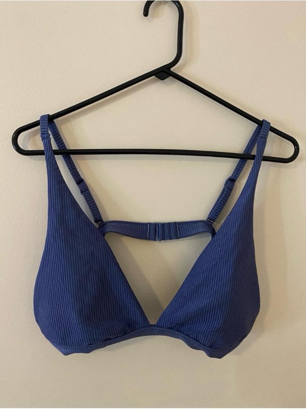 aerie Ribbed Triangle Bikini top - Indigo Blue XL